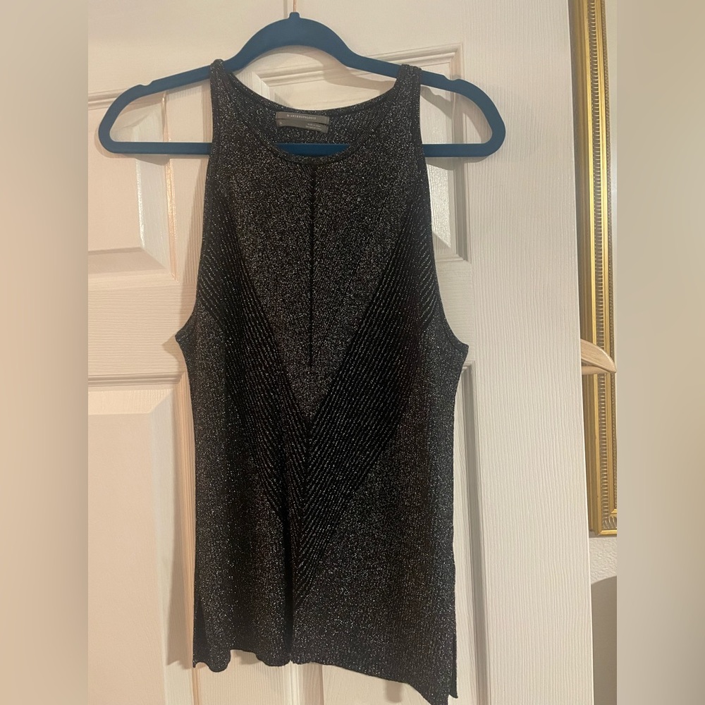 Glittery black Anthropologie tank, worn once!